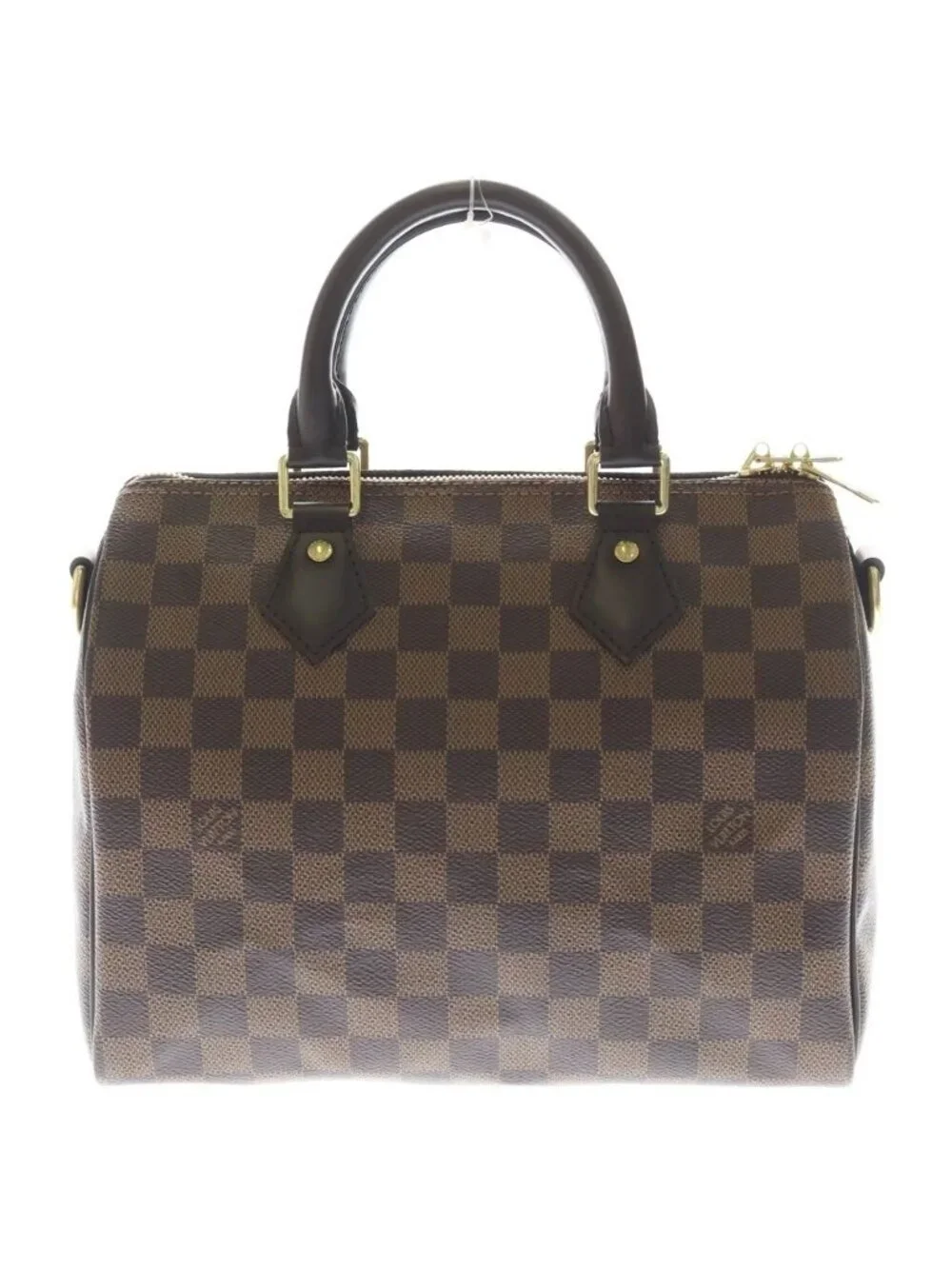 Louis Vuitton Speedy 25 Bandouliere Handbag Damier Leather Brown